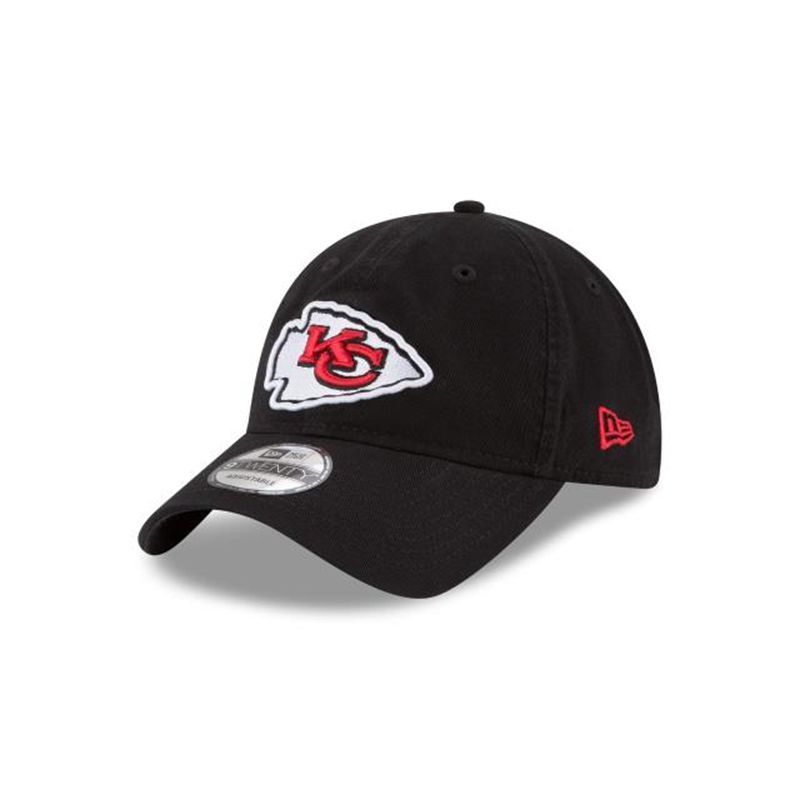 NFL Kansas City Chiefs Core Classic 9Twenty Adjustable (TCB5710) - Black New Era Caps